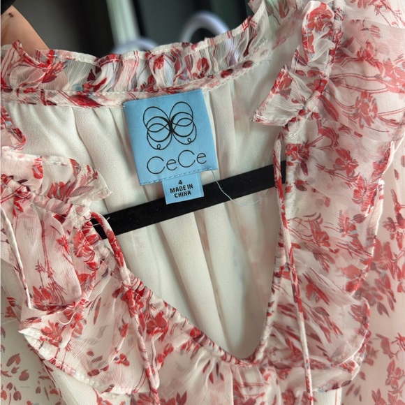 CeCe Pink Floral Long Sleeve Dress - Picture 4 of 4